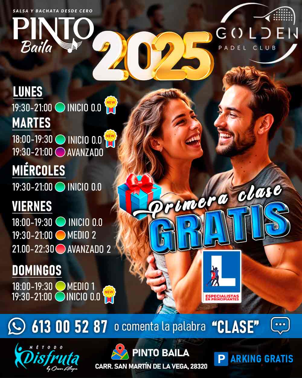 PINTO BAILA horarios y niveles 2025