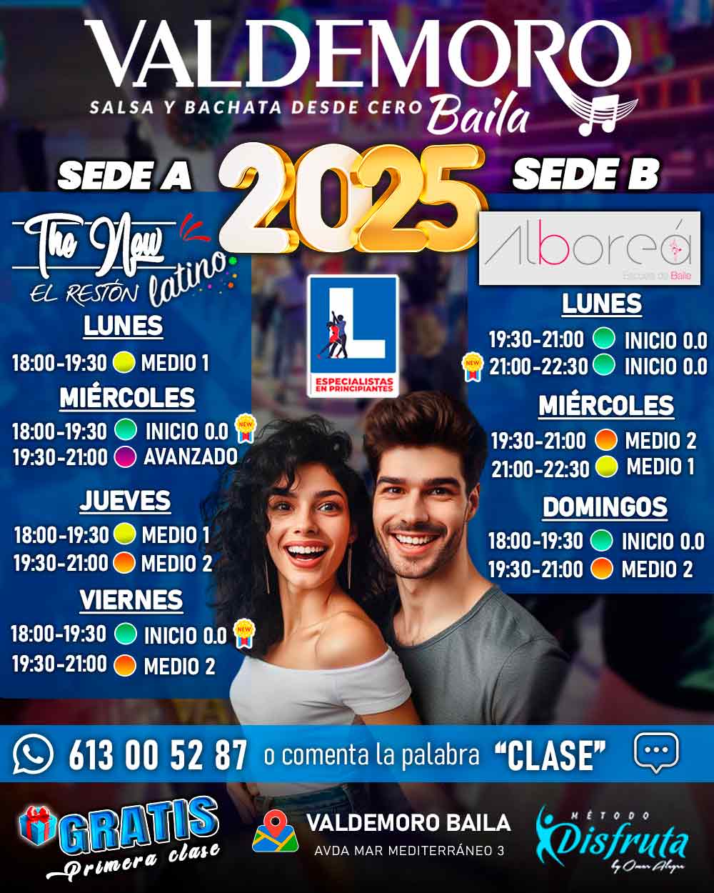 Valdemoro Baila Niveles y Horarios 2025